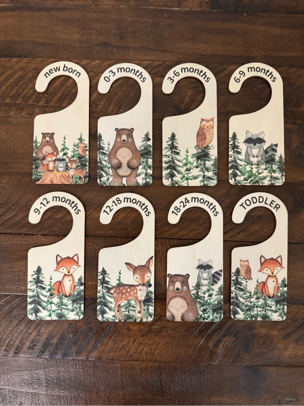 Woodland Closet Size Hangers — Beige/Brown (Unbranded)